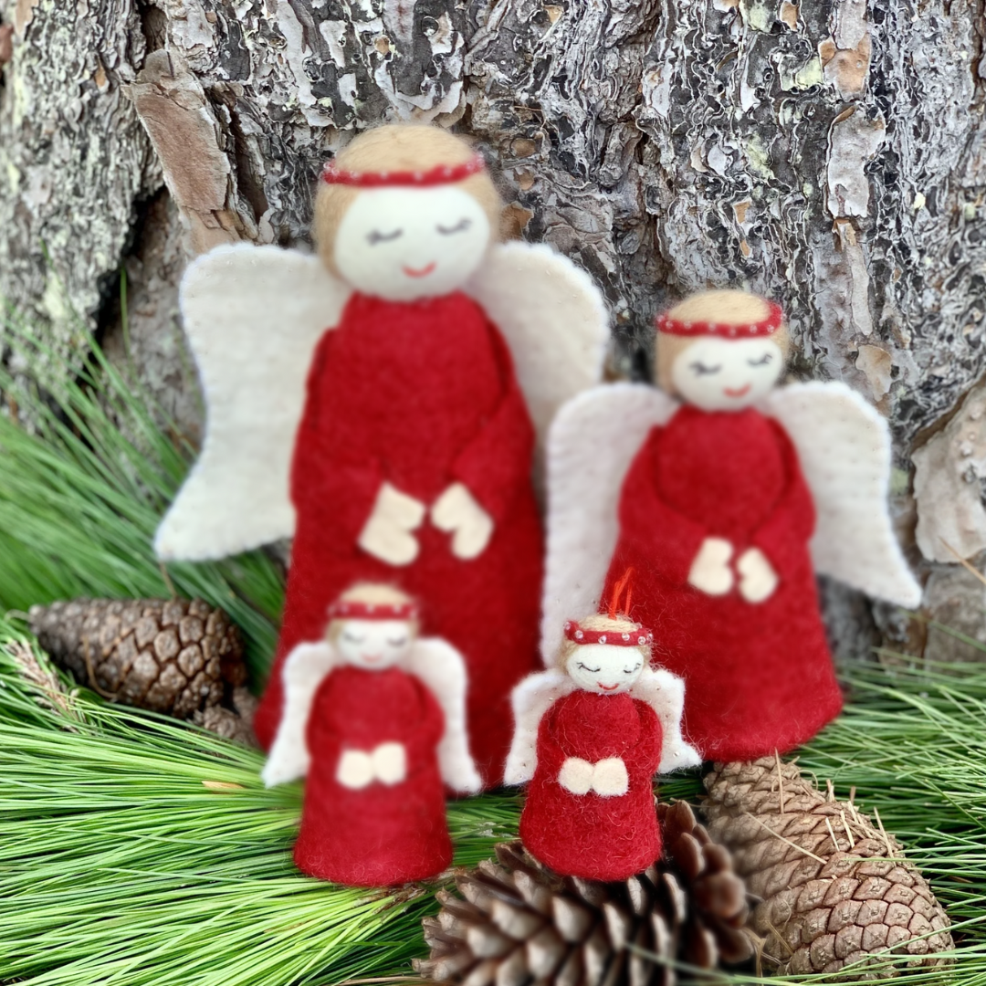 Felt Decoration | Angel Hanging | Red