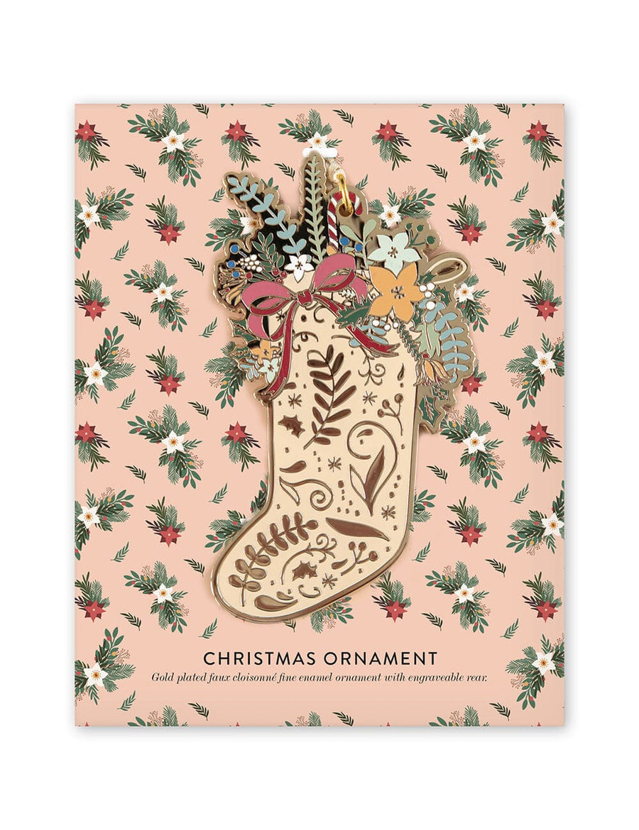 Fine Enamel Christmas Ornament | Stocking