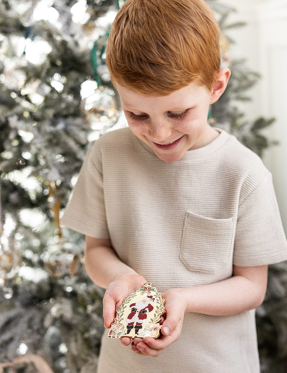 Fine Enamel Christmas Ornament | Santa