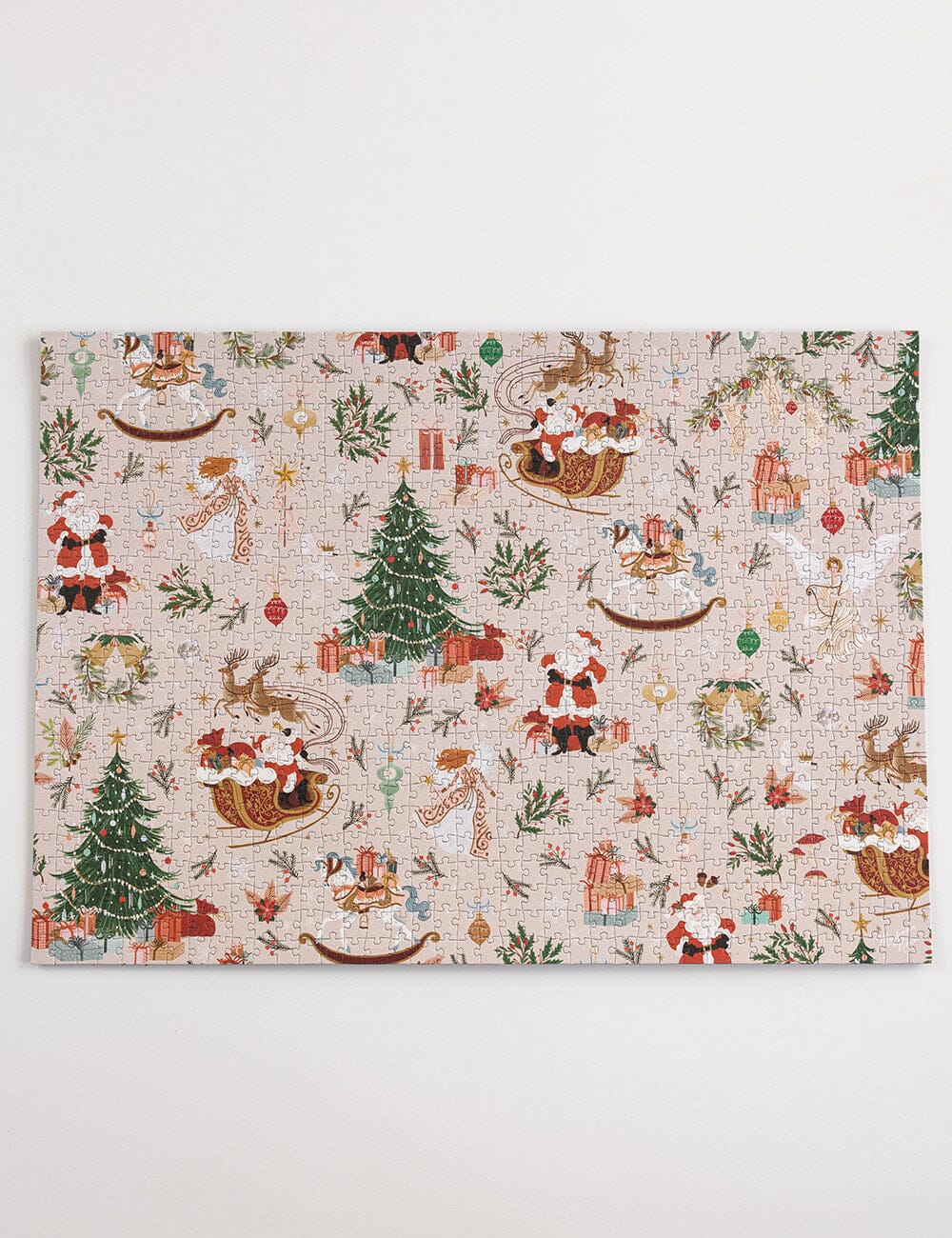 Bespoke Letterpress Christmas Puzzle 1000pc | Jolly Santa