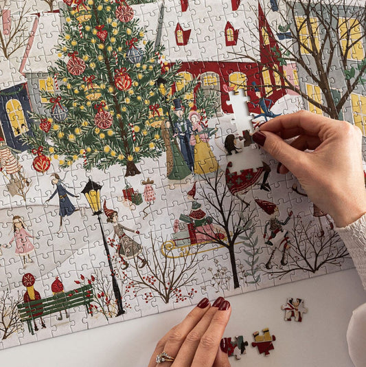 Bespoke Letterpress Christmas Puzzle 1000pc | The Christmas Village