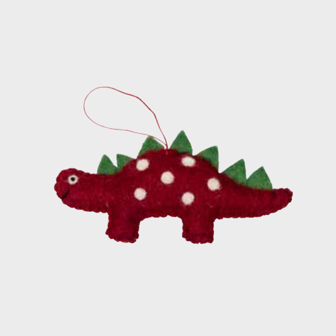 Felt Decoration | Dinosaur | Red