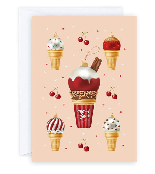 Christmas Card | Icecream Baubles