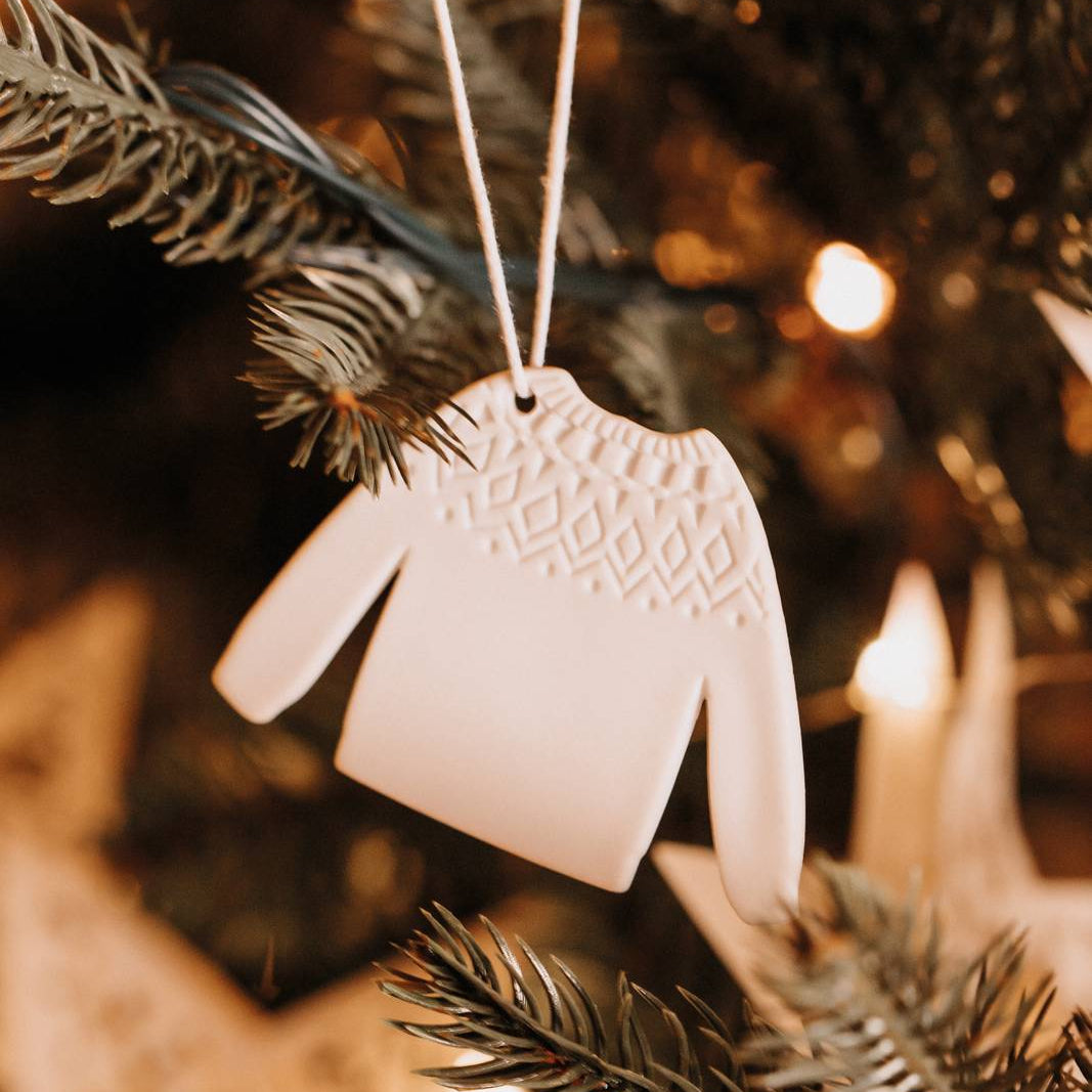 Porcelain Hanging Decoration | Christmas Jumper