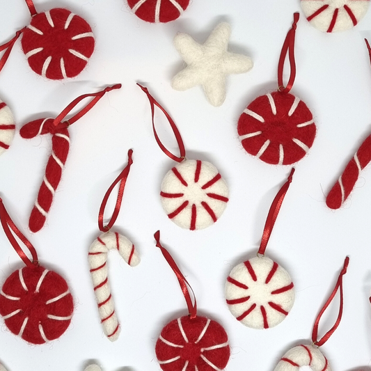 Felt Candy Cane Decoration