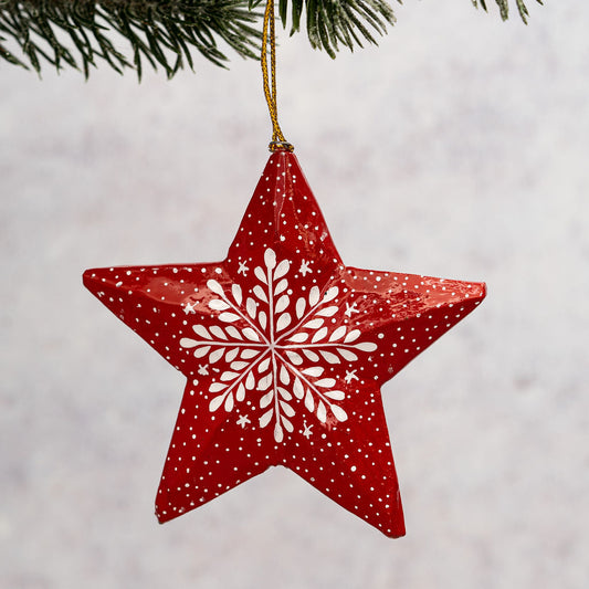 Paper Christmas Star | Red Snowflake