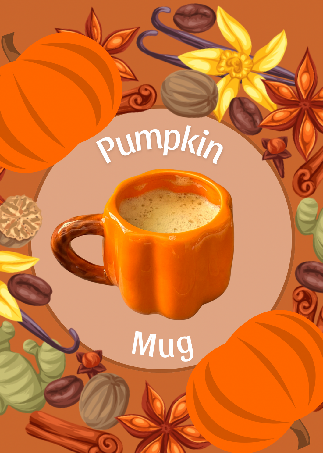 Pumpkin Mug | Orange + White
