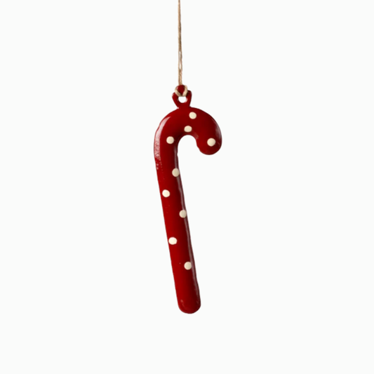 Maileg | Metal Ornament | Candy Cane Dot