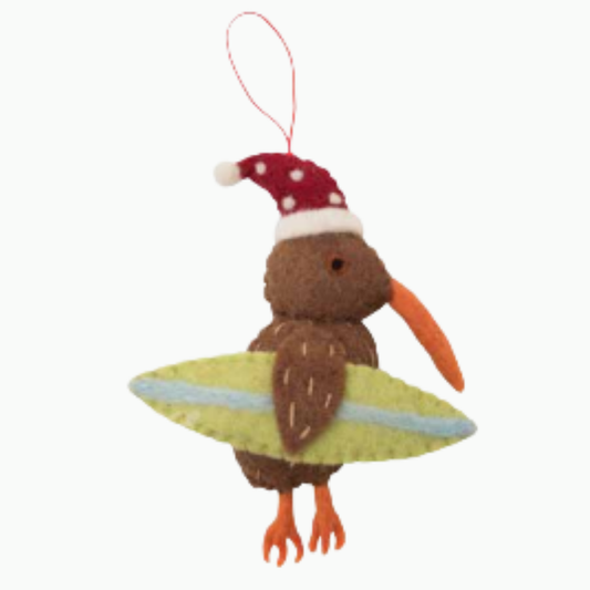 Felt Decoration | Kiwi w Surfboard