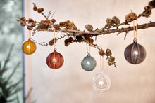 Load image into Gallery viewer, Glass Bauble | Amber | Spots
