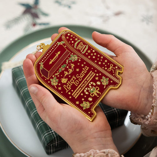 Fine Enamel Christmas Ornament | Santa's Mailbox