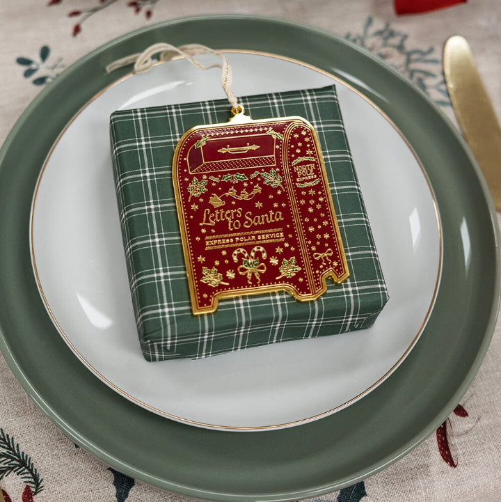 Fine Enamel Christmas Ornament | Santa's Mailbox