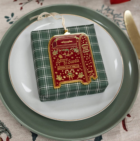 Fine Enamel Christmas Ornament | Santa's Mailbox