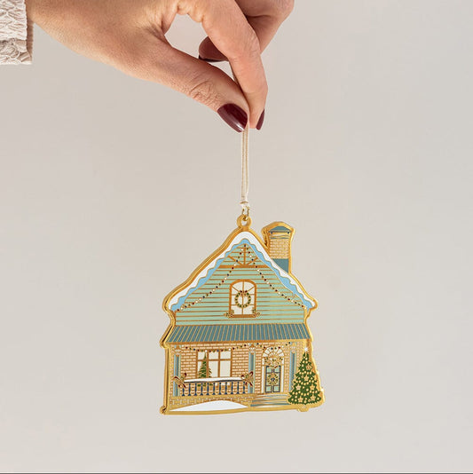 Fine Enamel Christmas Ornament | House