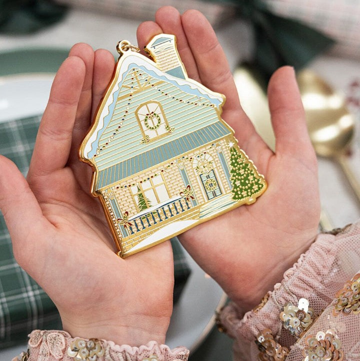 Fine Enamel Christmas Ornament | House