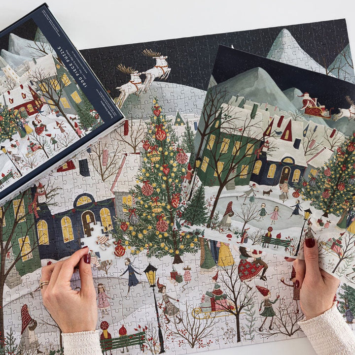 Bespoke Letterpress Christmas Puzzle 1000pc | The Christmas Village
