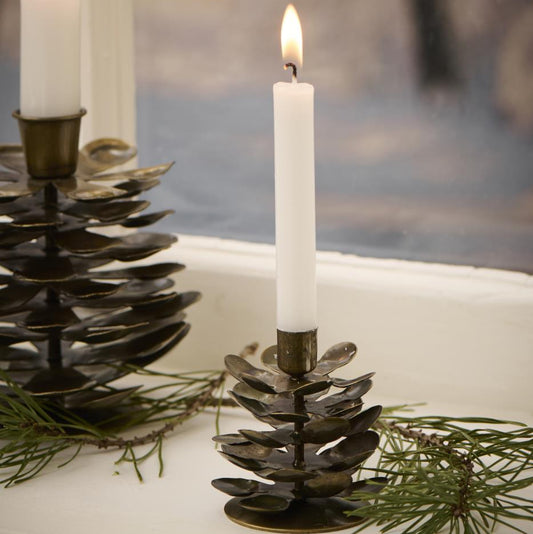 Pine Cone Candle Holder | Short