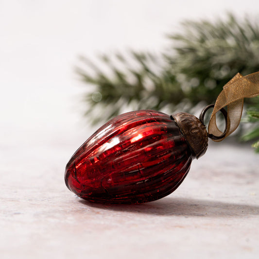 Crackle Glass Pinecone | Wine | Small