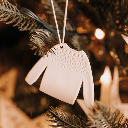 Porcelain Hanging Decoration | Christmas Jumper