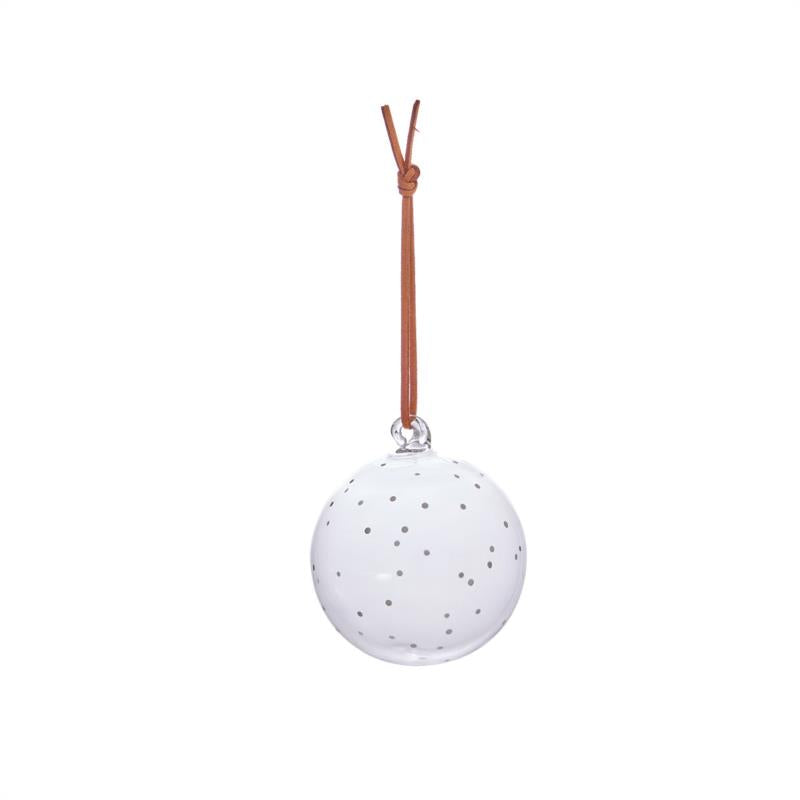 Glass Bauble | Clear | Spots