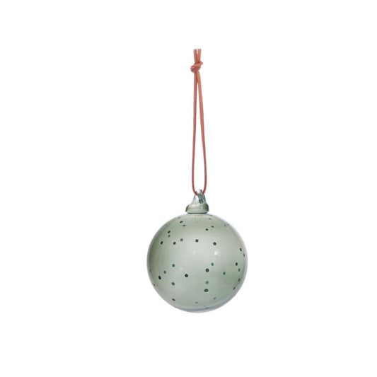 Glass Bauble | Jade | Spots
