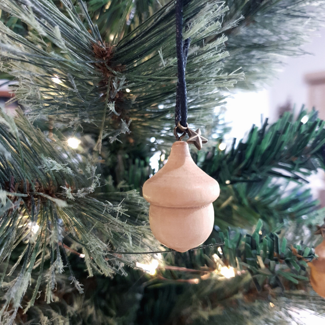 Wooden Acorn Decoration