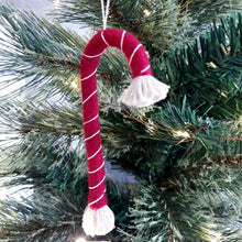 Load image into Gallery viewer, Macrame candy cane
