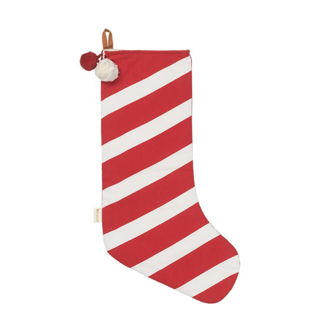 Quilted Christmas Stocking | Candy stripe