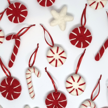 Load image into Gallery viewer, Felt Candy Cane Decoration
