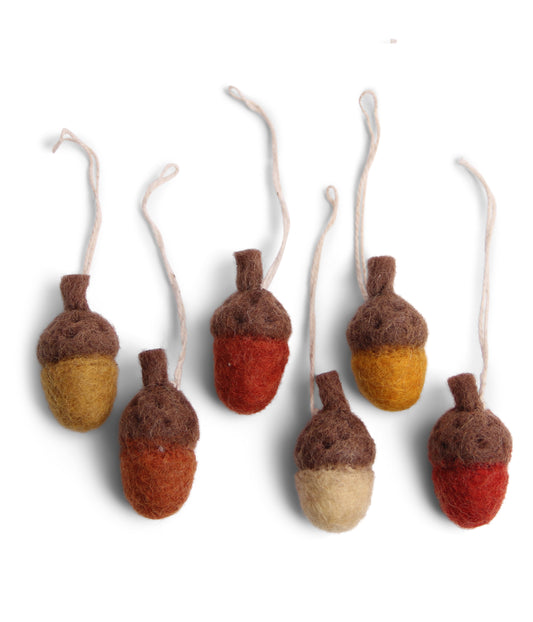 Felt Acorns | 6pk | Gry & Sif