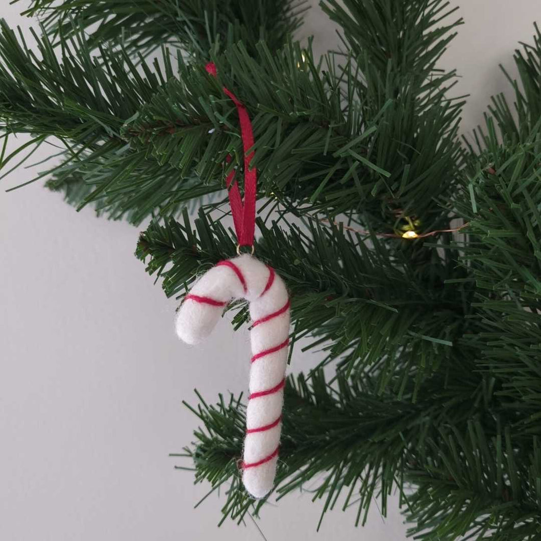 Felt Candy Cane Decoration