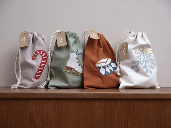 Christmas Gift Bag | Beige | Candycane