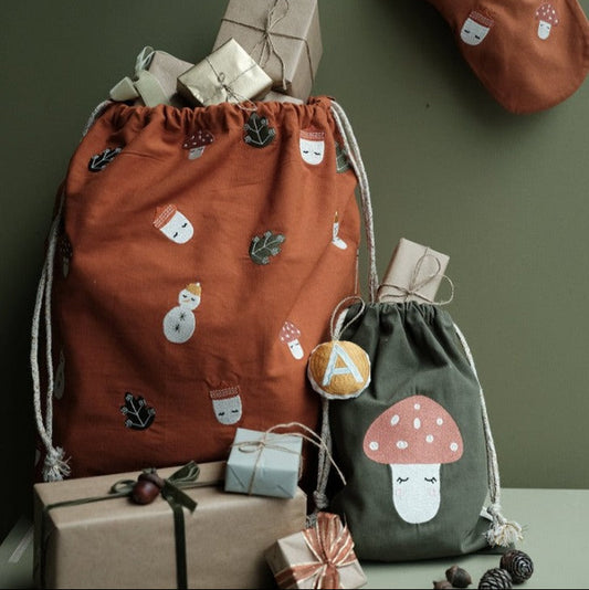 Christmas Gift Bag | Green | Mushroom