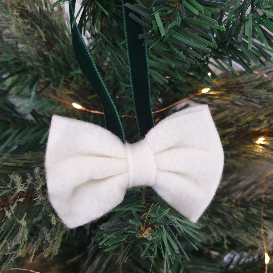 White Felt Bow
